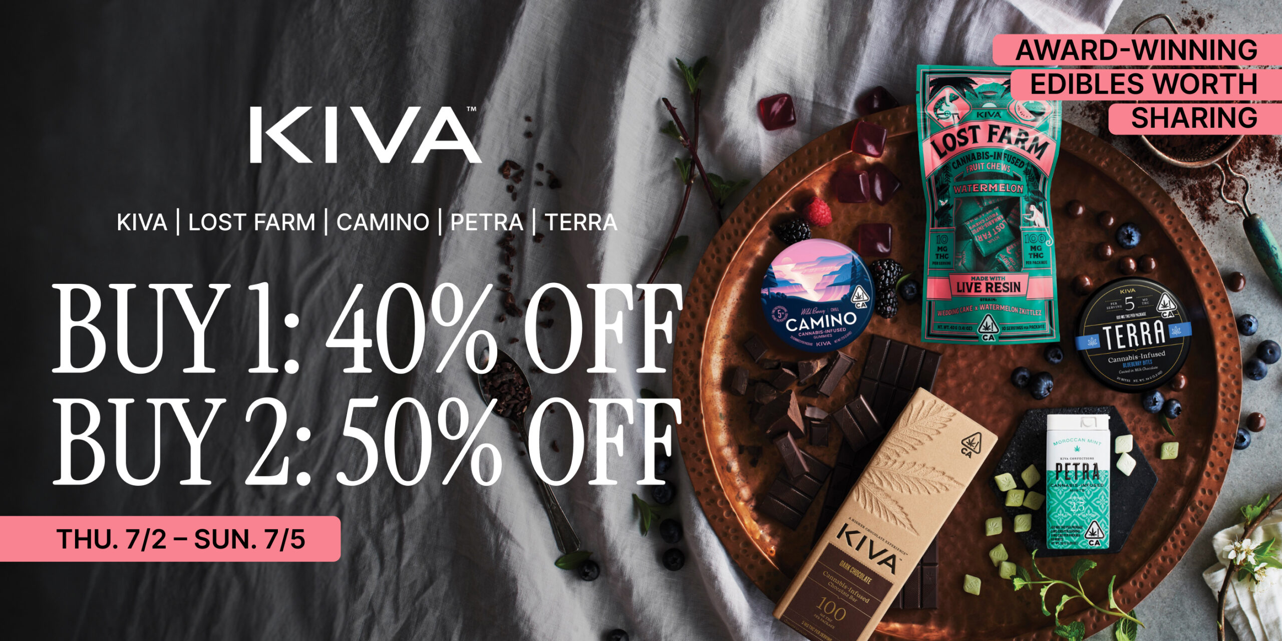 50% Off KIVA Brands
