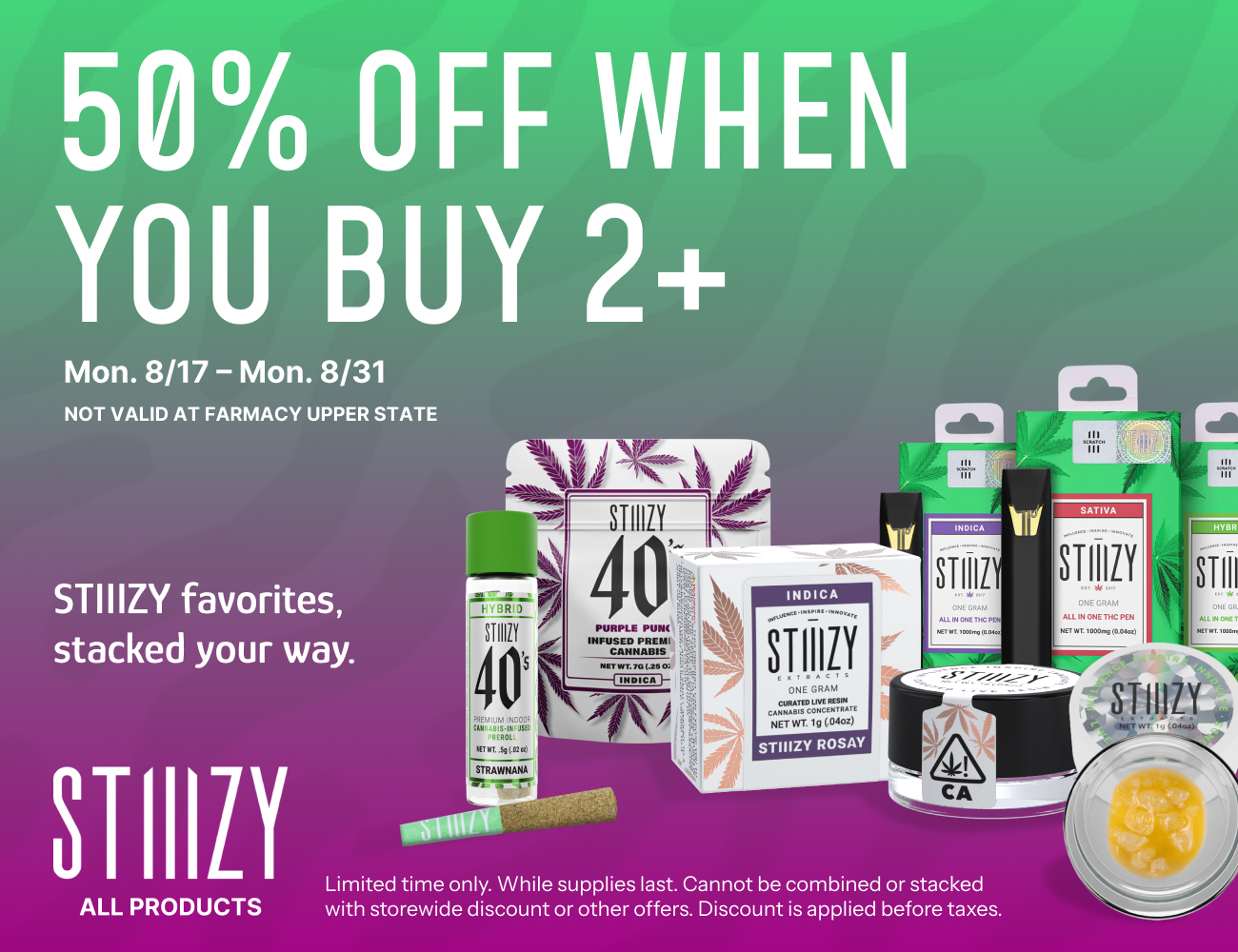 50% Off STIIIZY