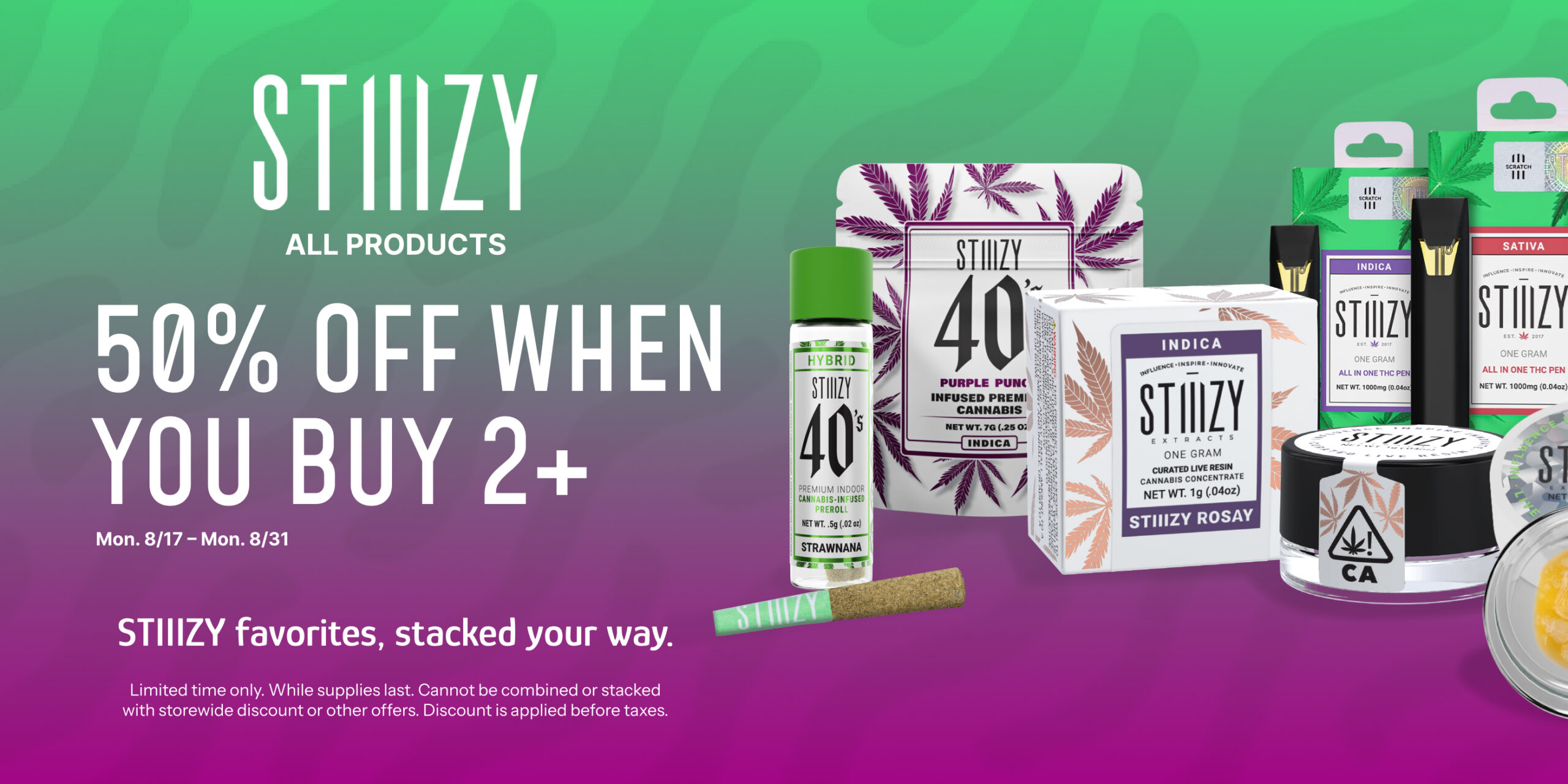 50% Off STIIIZY
