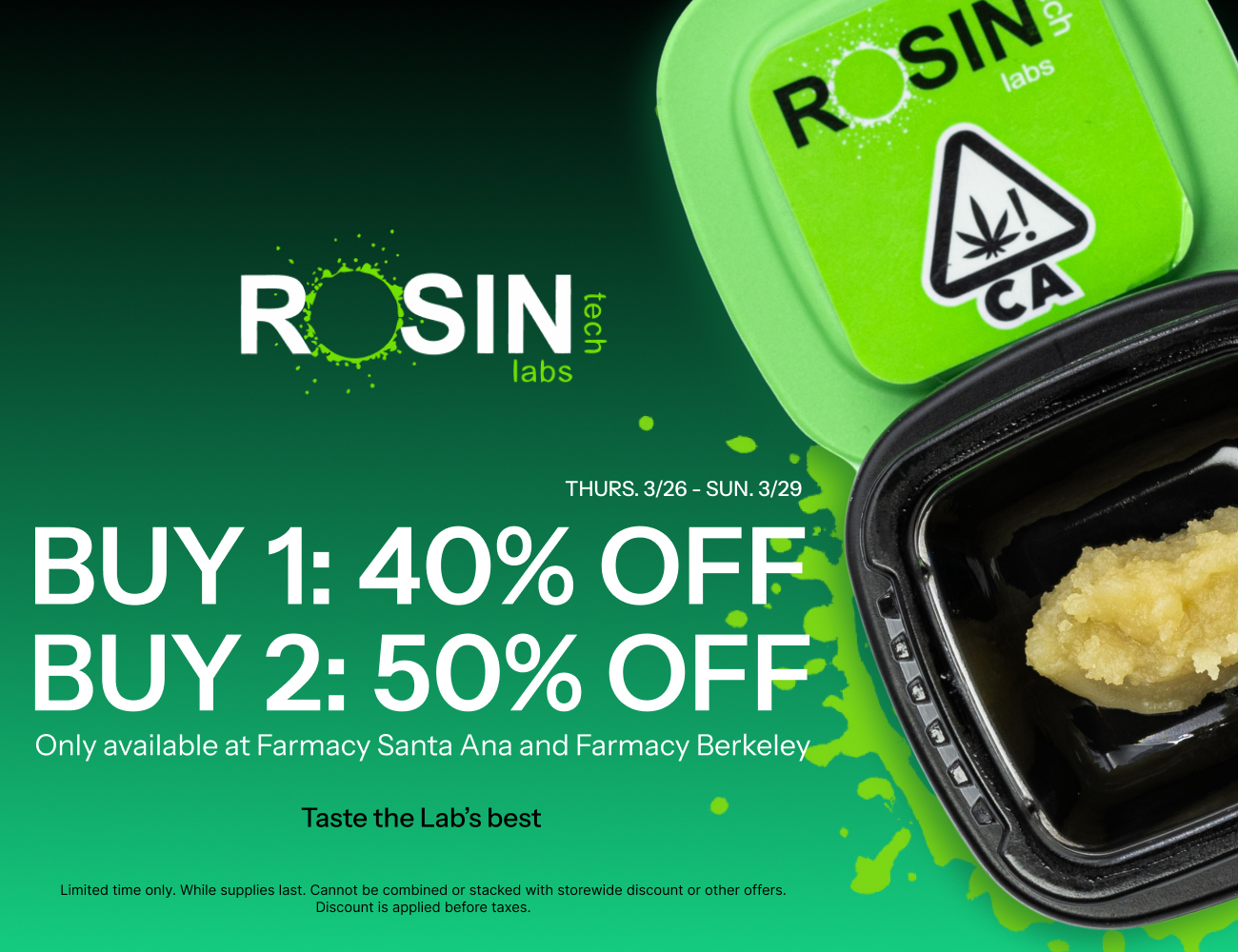 50% Off Rosin Tech Labs