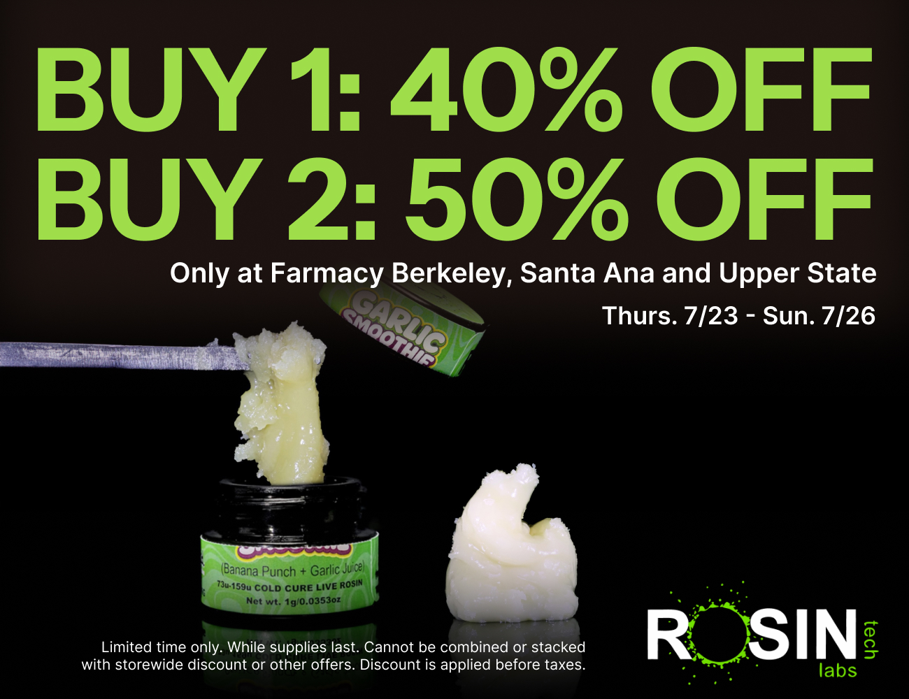 50% Off Rosin Tech Labs