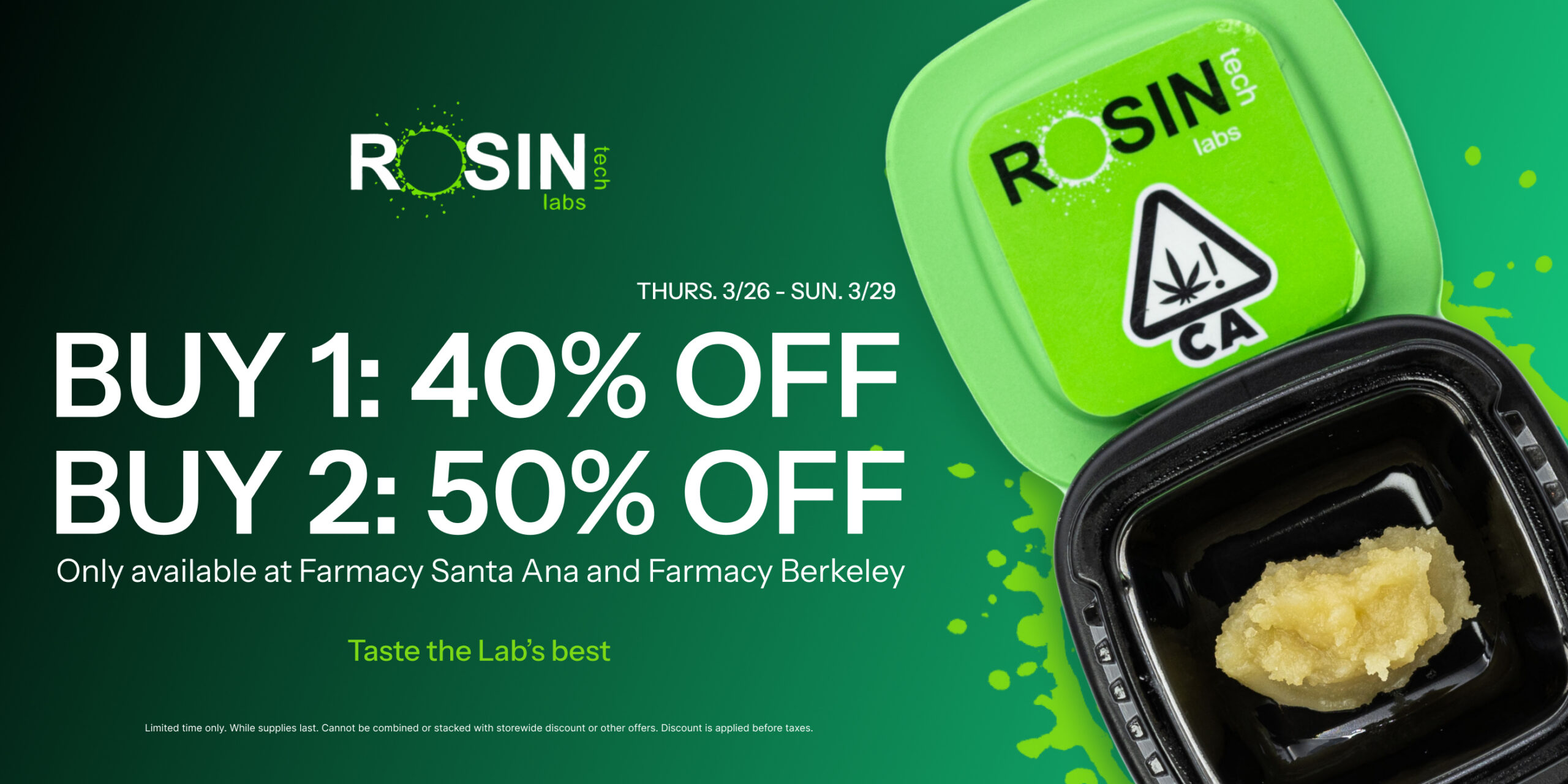 50% Off Rosin Tech Labs