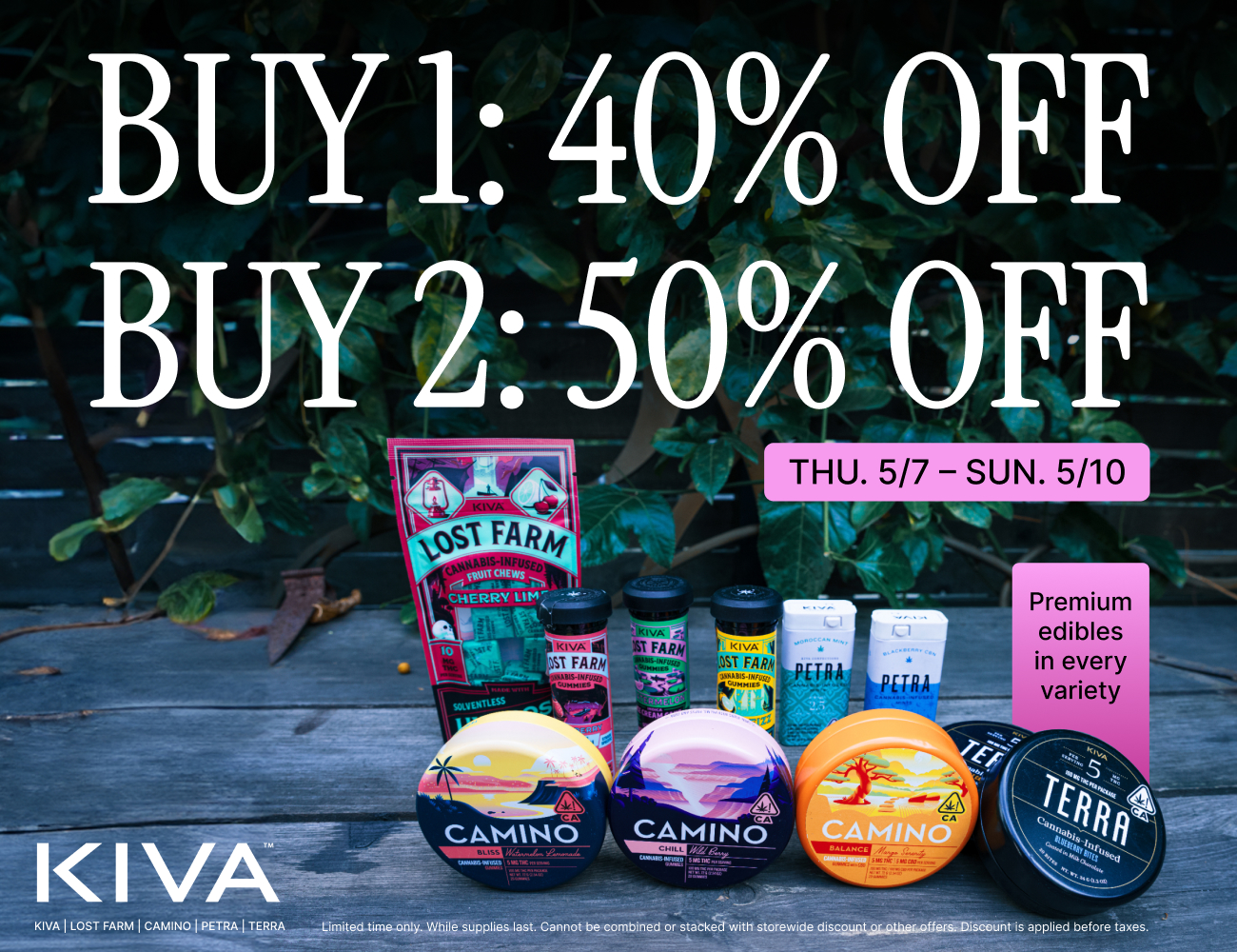 50% Off KIVA Brands