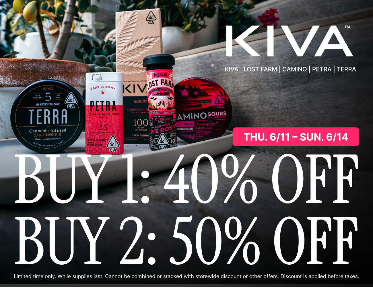 50% Off KIVA Brands