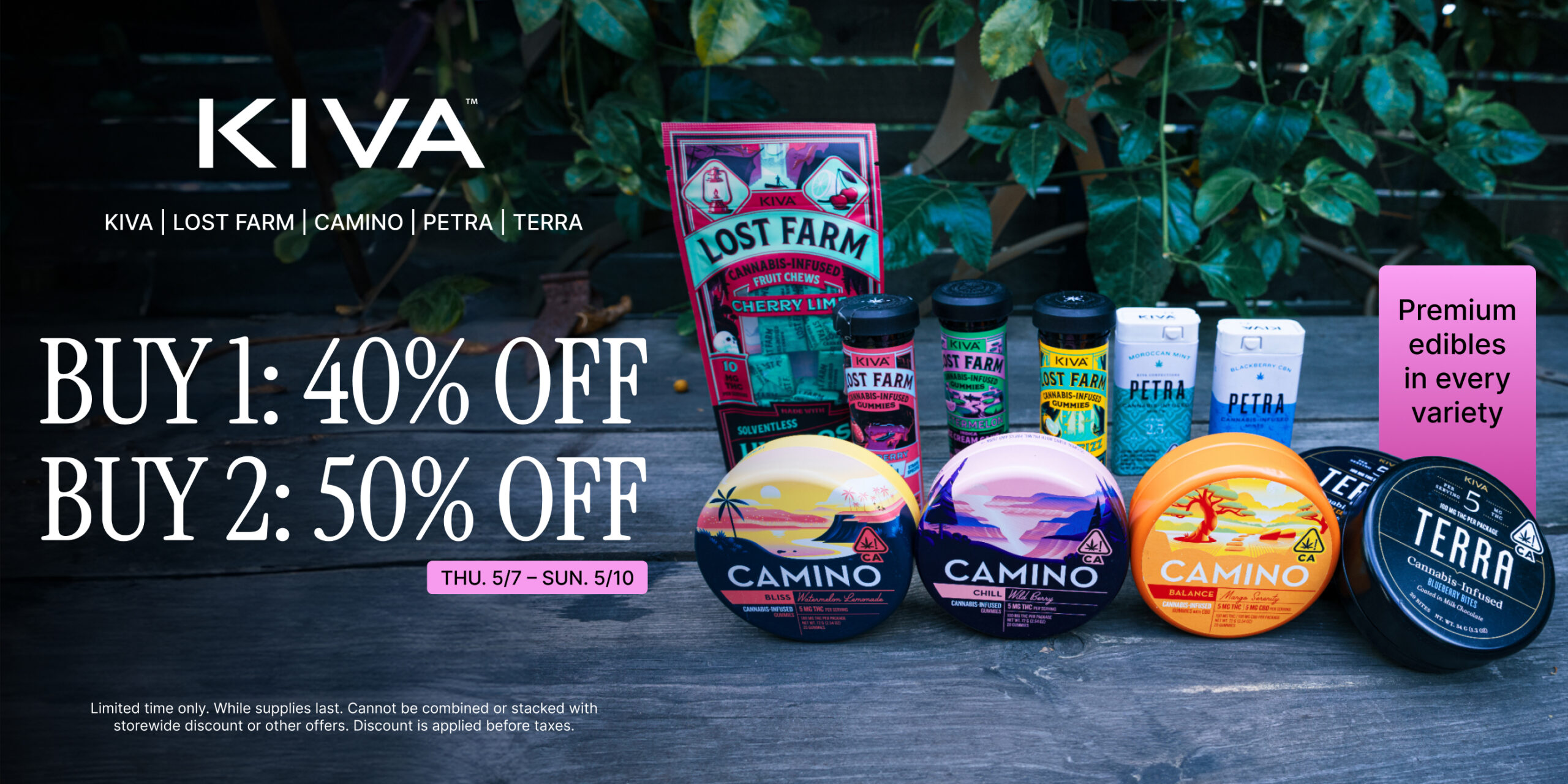 50% Off KIVA Brands