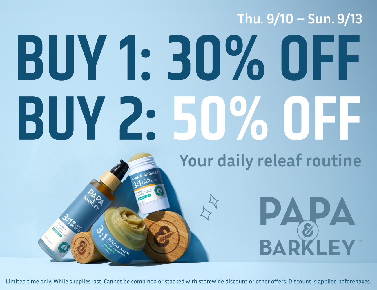 50% Off Papa & Barkley