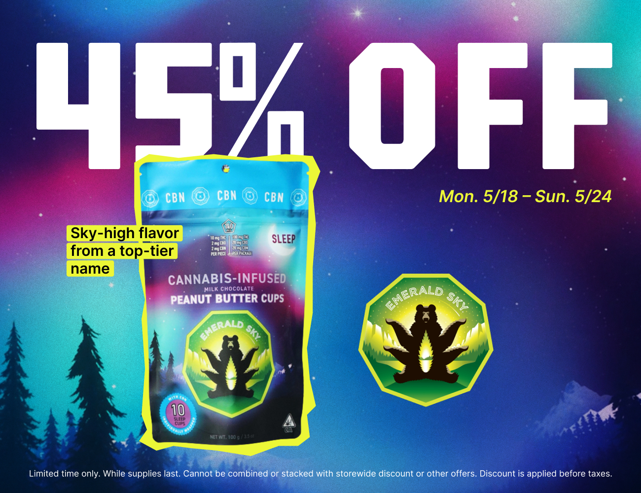 45% Off Emerald Sky