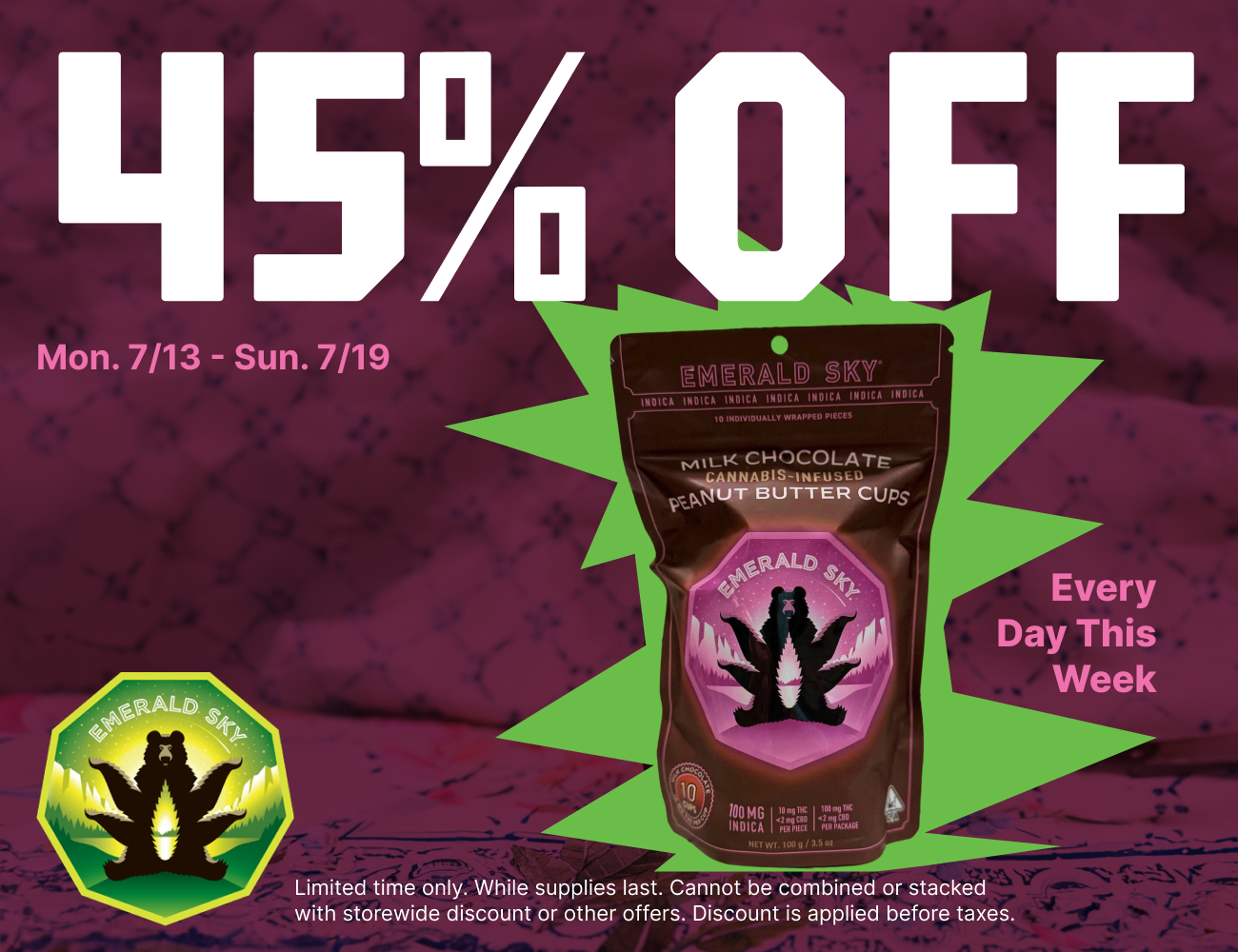 45% Off Emerald Sky