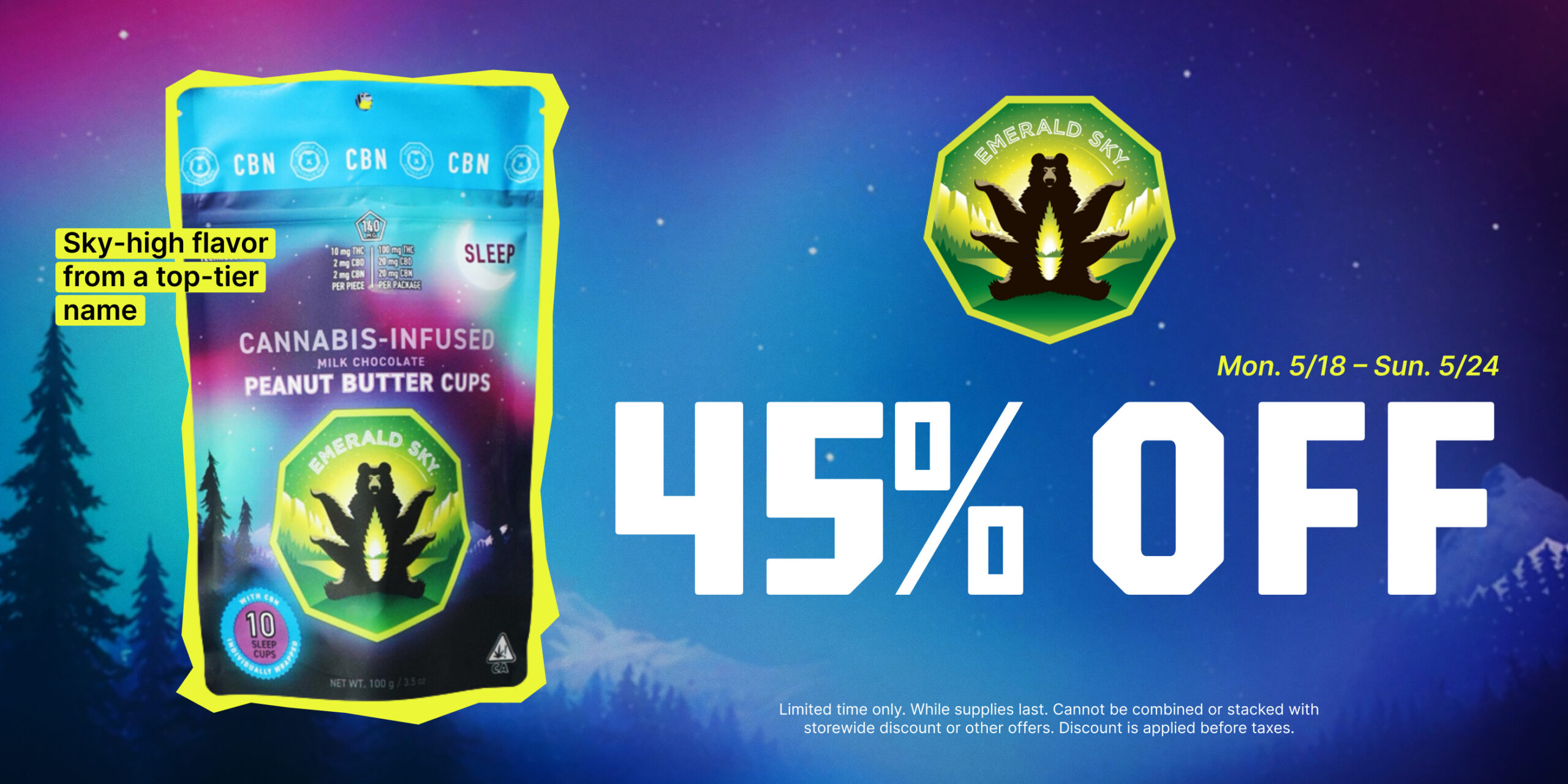45% Off Emerald Sky