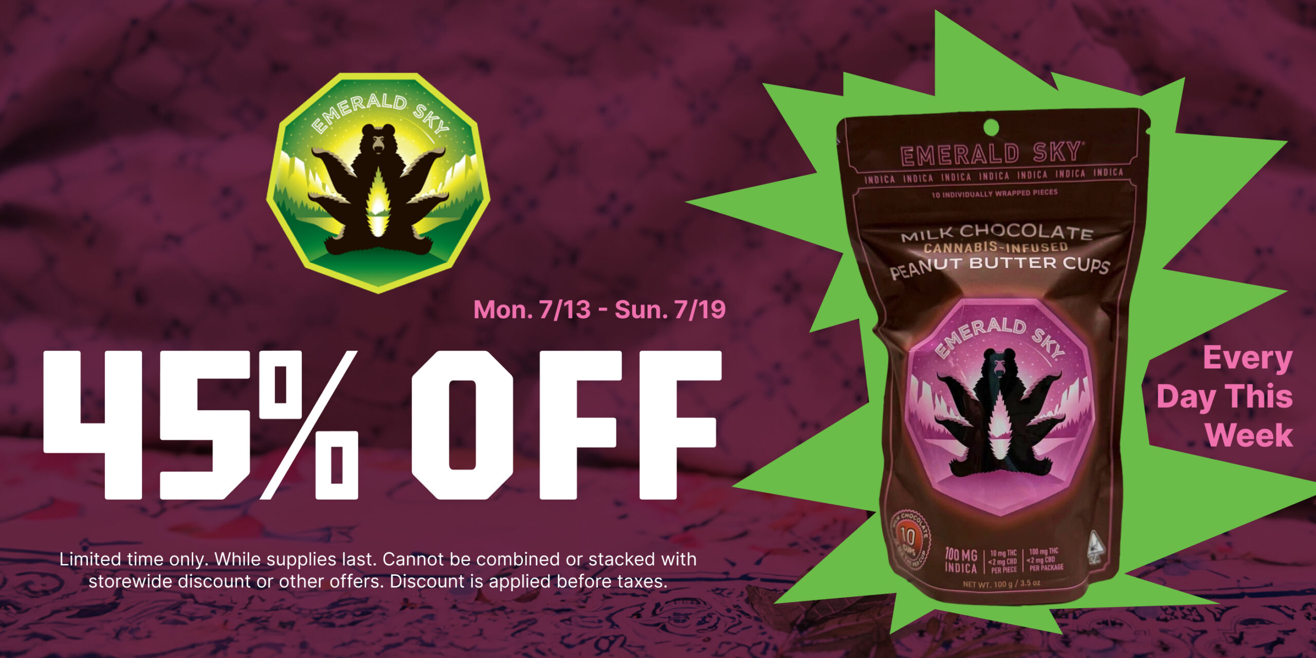 45% Off Emerald Sky