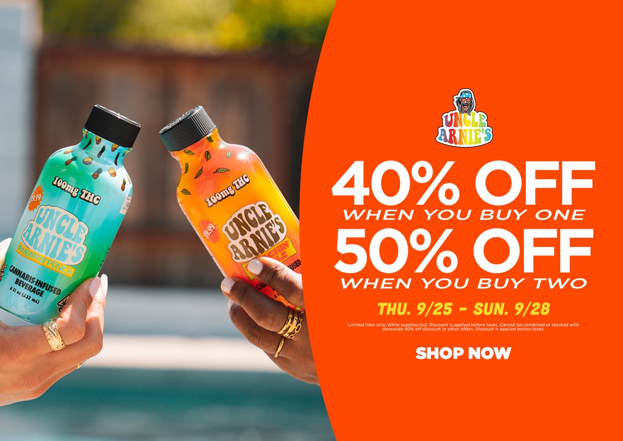 50% Off Uncle Arnie’s Infused Beverages
