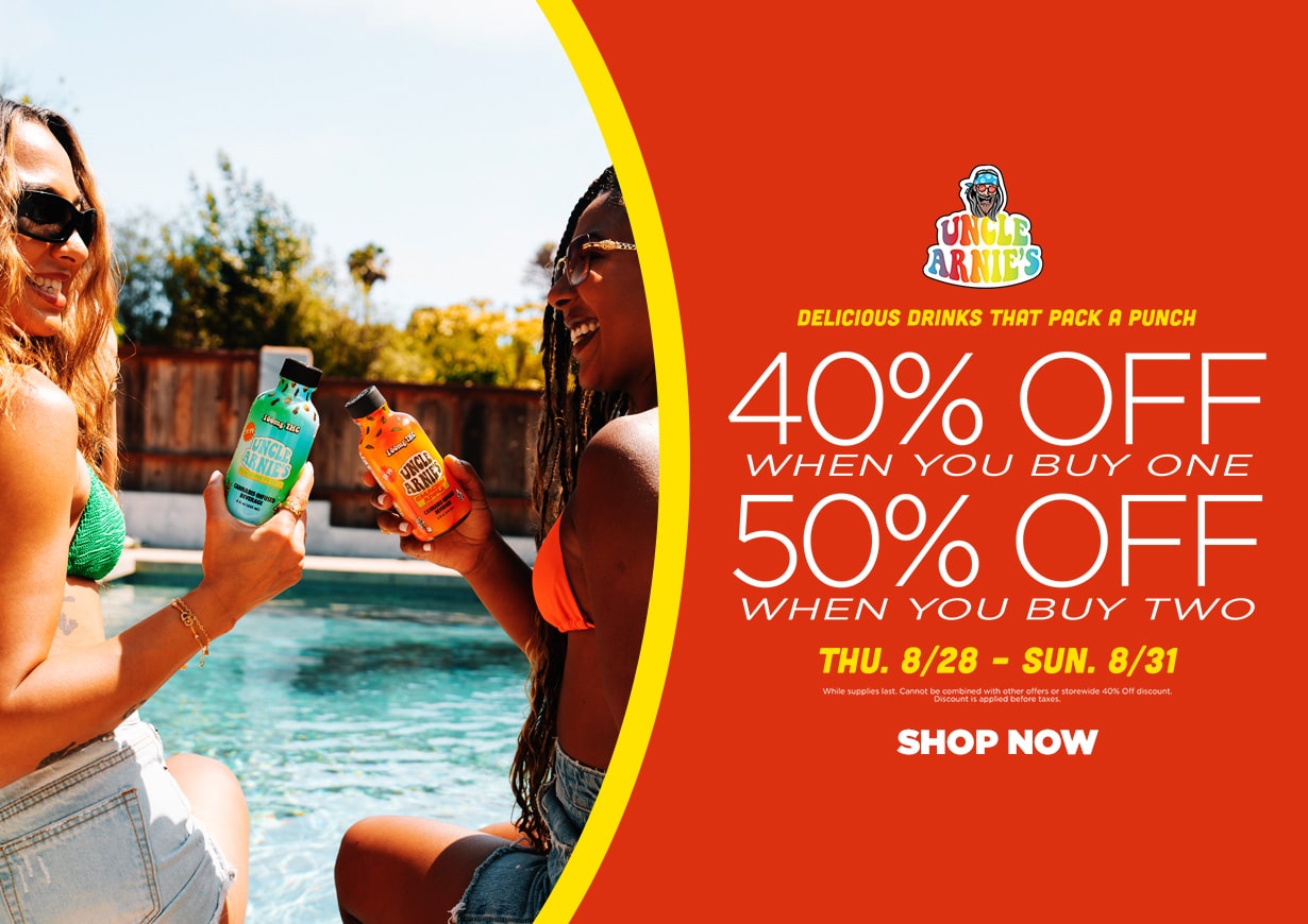 50% Off Uncle Arnie’s Infused Beverages