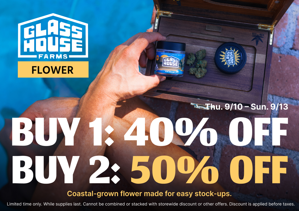50% Off Glass House Farms Flower