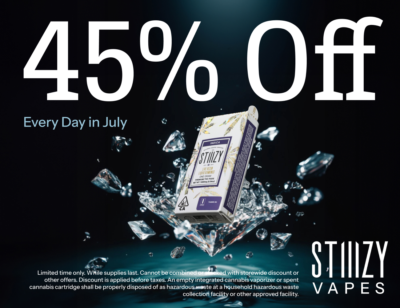 45% Off STIIIZY Vapes
