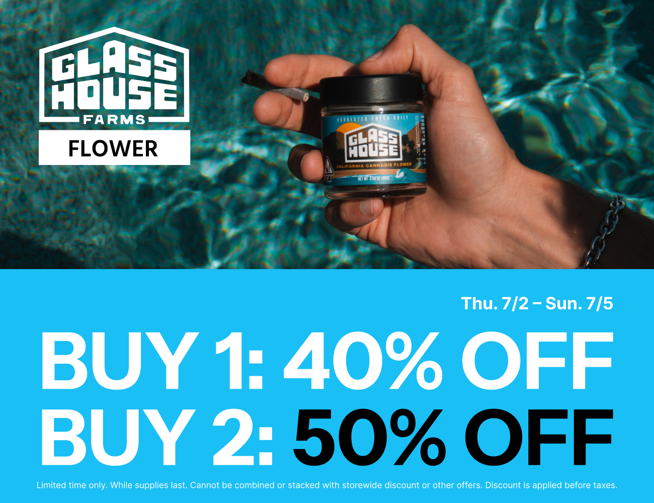50% Off Glass House Farms Flower
