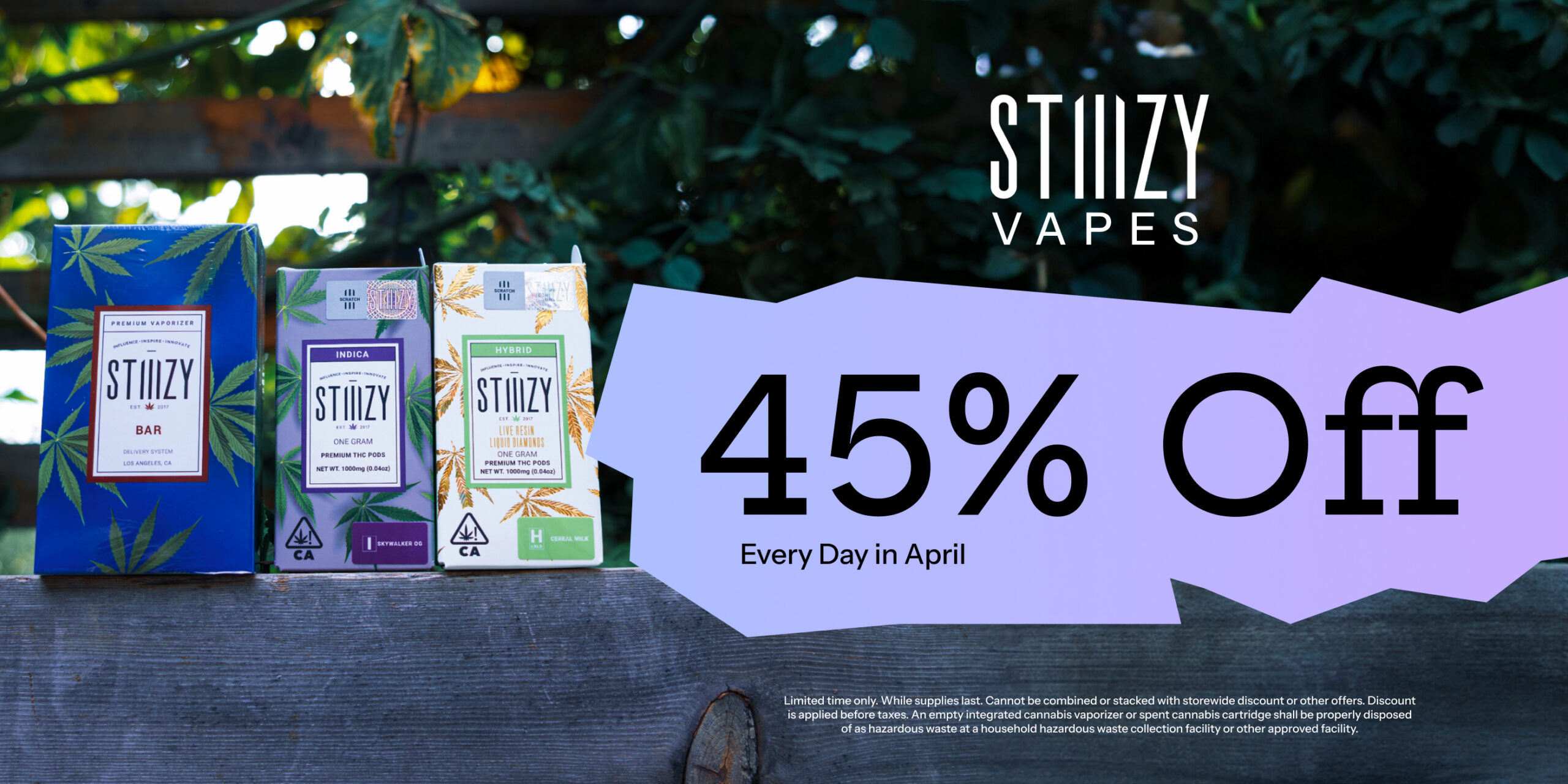 45% Off STIIIZY Vapes