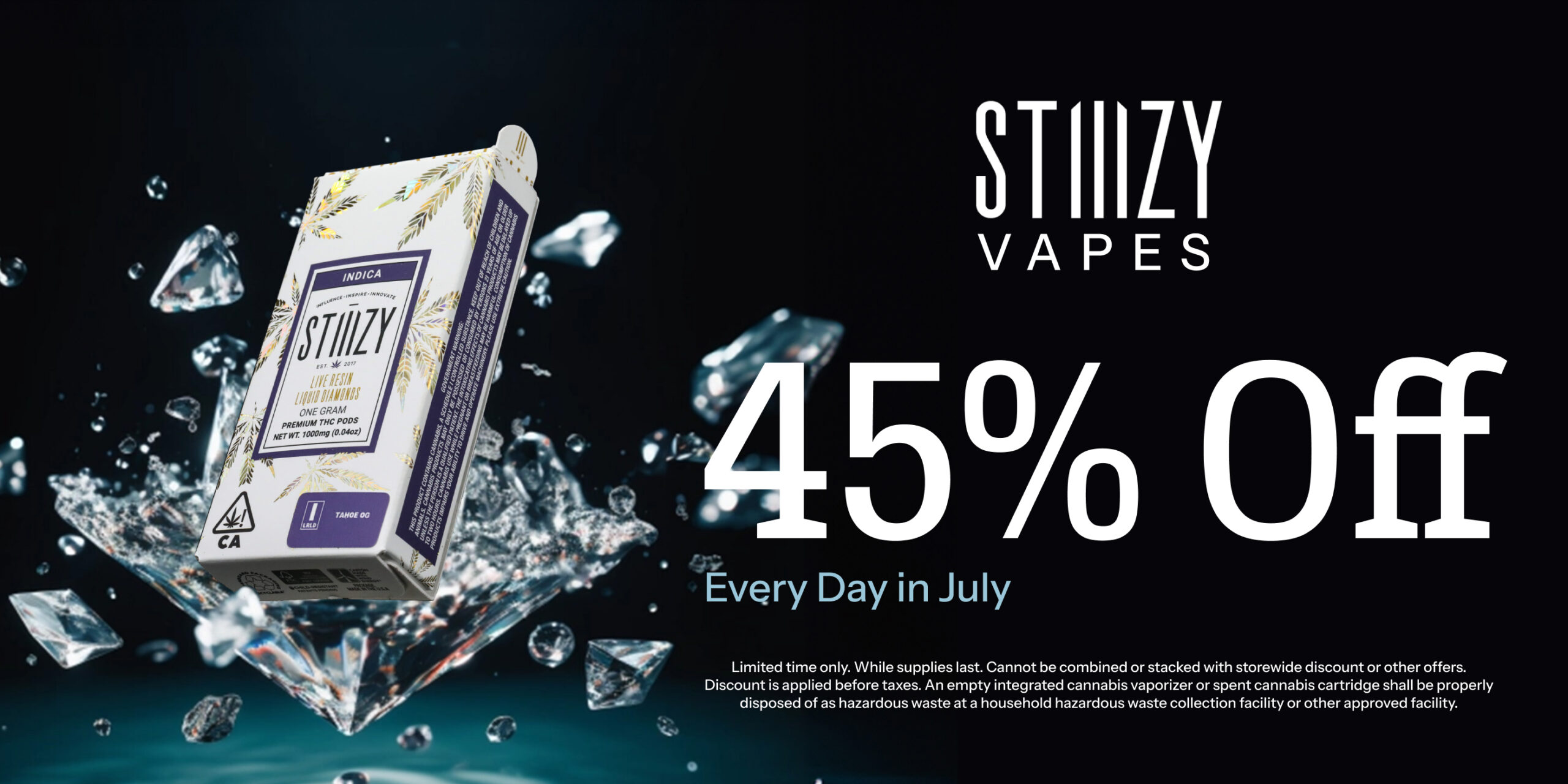 45% Off STIIIZY Vapes