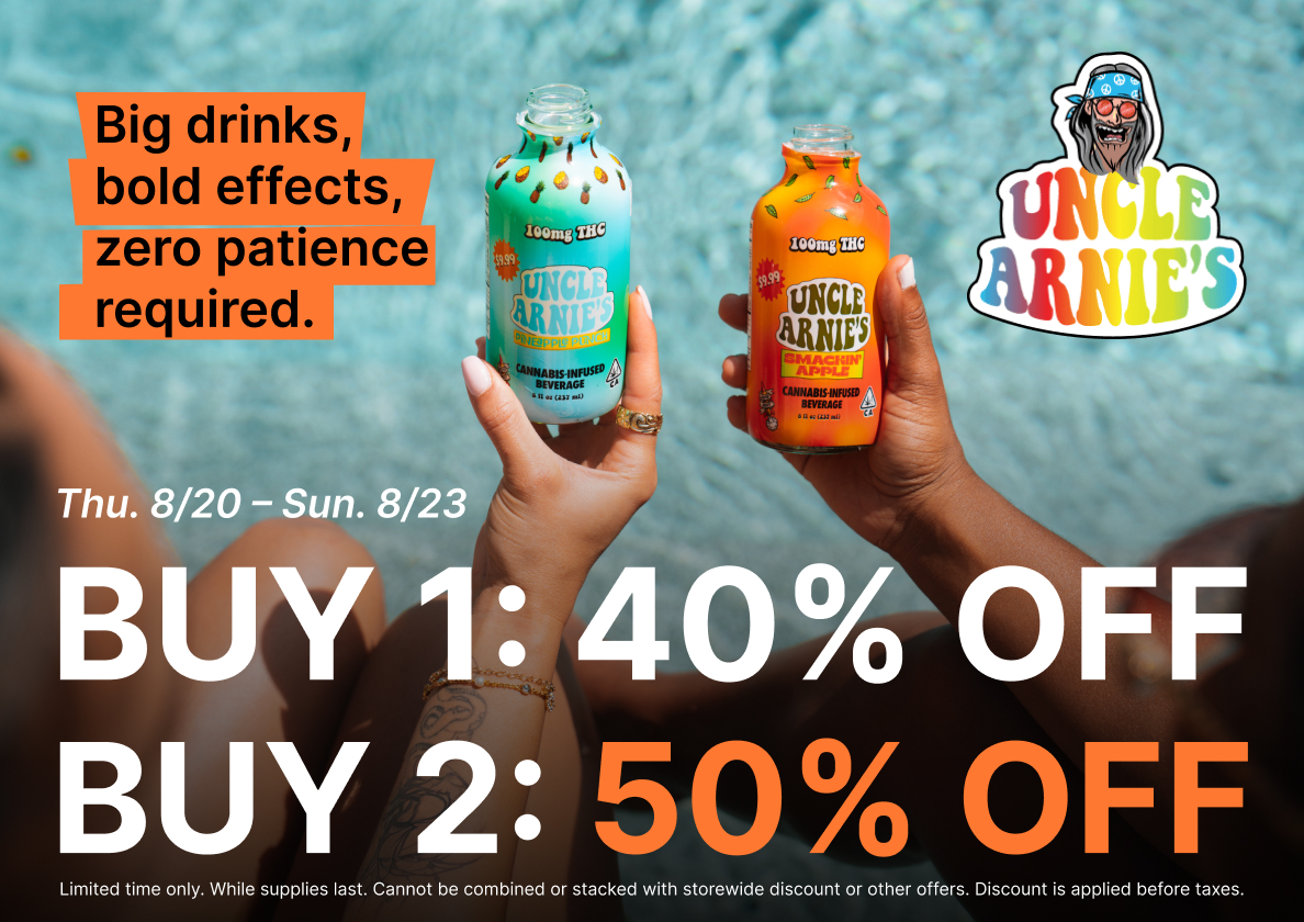 50% Off Uncle Arnie’s Infused Beverages