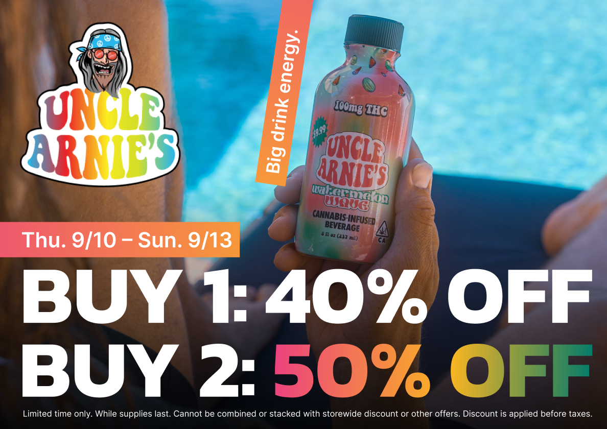 50% Off Uncle Arnie’s Infused Beverages