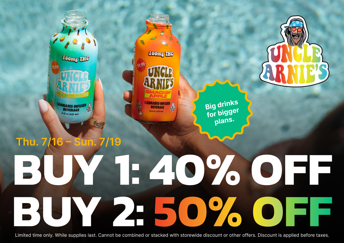 50% Off Uncle Arnie’s Infused Beverages