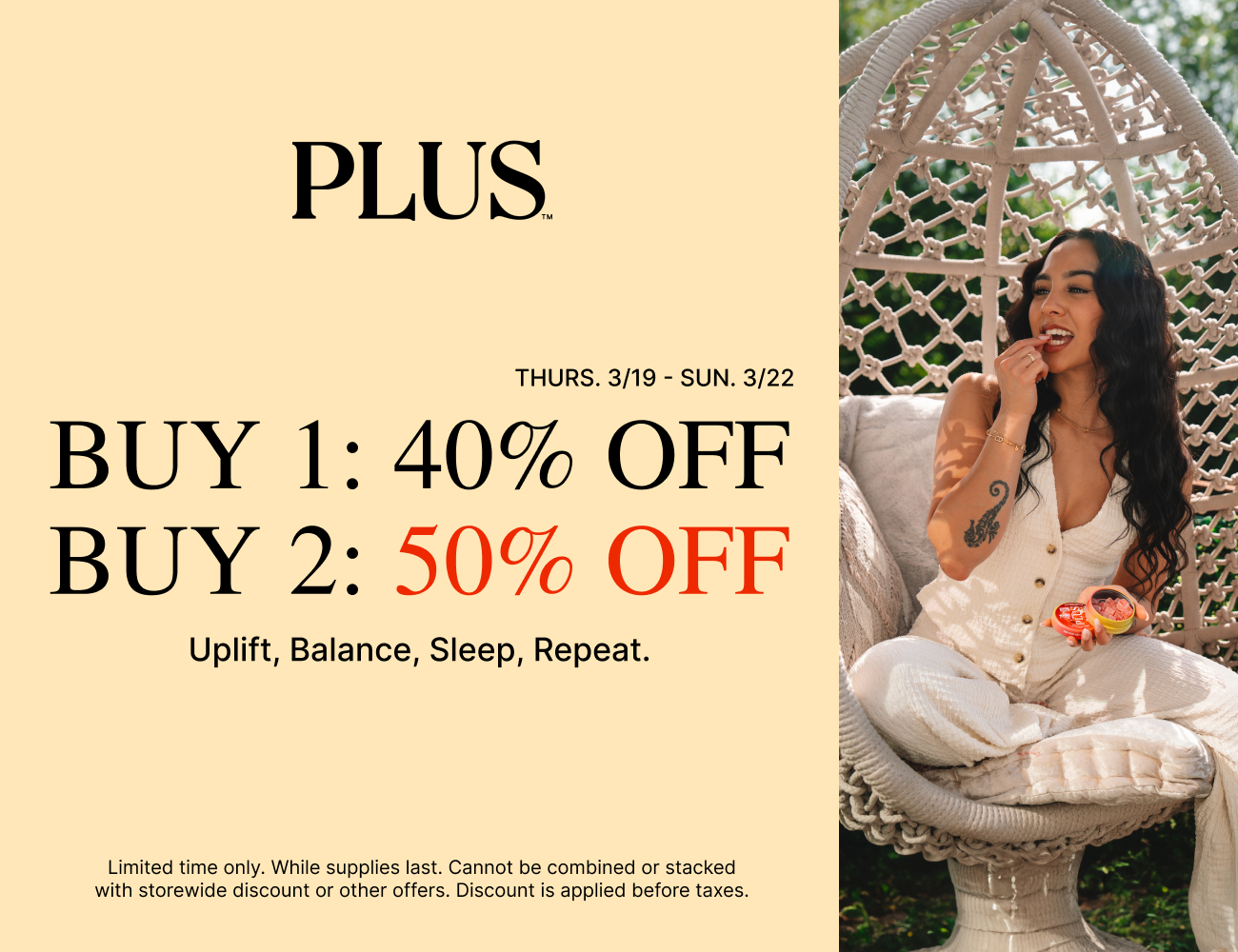 50% Off All PLUS Products