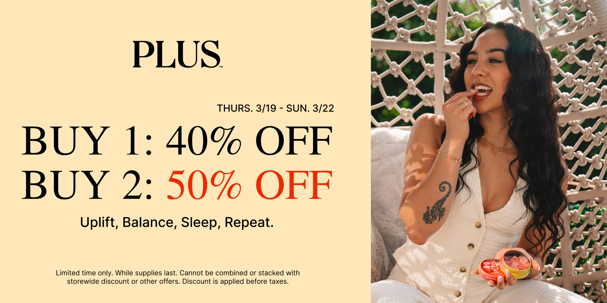 50% Off All PLUS Products