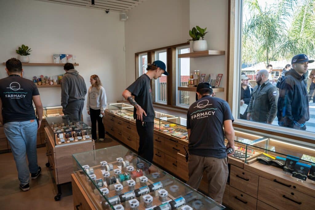 Customers shop the displays at farmacy isla vista