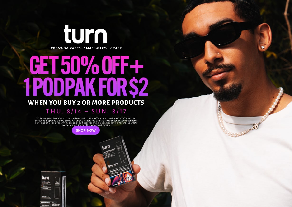 50% Off TURN + 1 PODPAK for $2