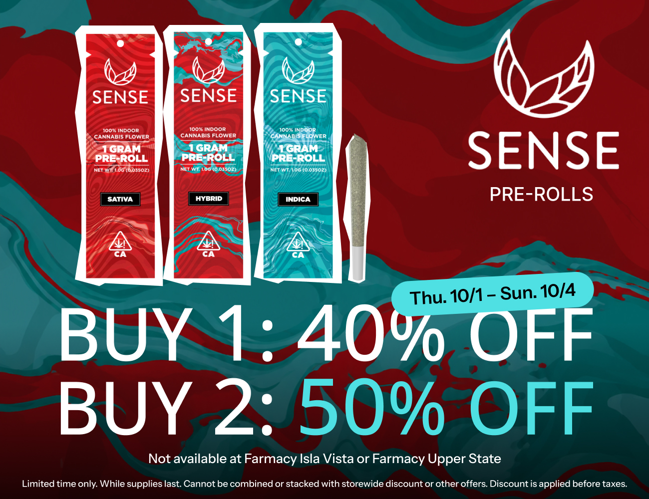 50% Off Sense Pre-rolls