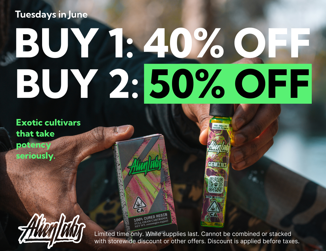 30% Off Connected & Alien Labs Flower & Vape