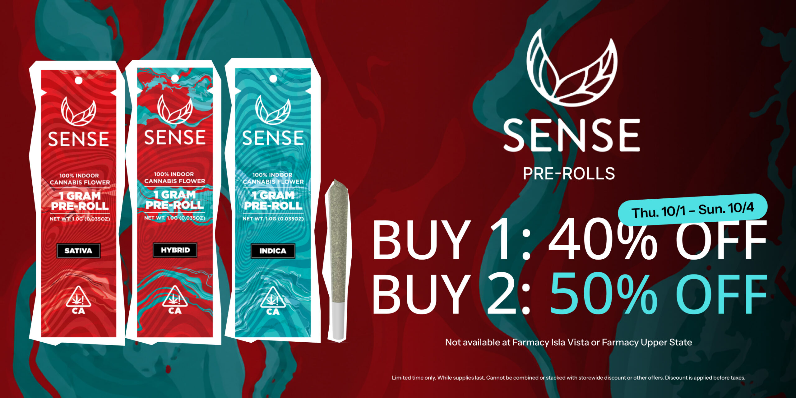 50% Off Sense Pre-rolls