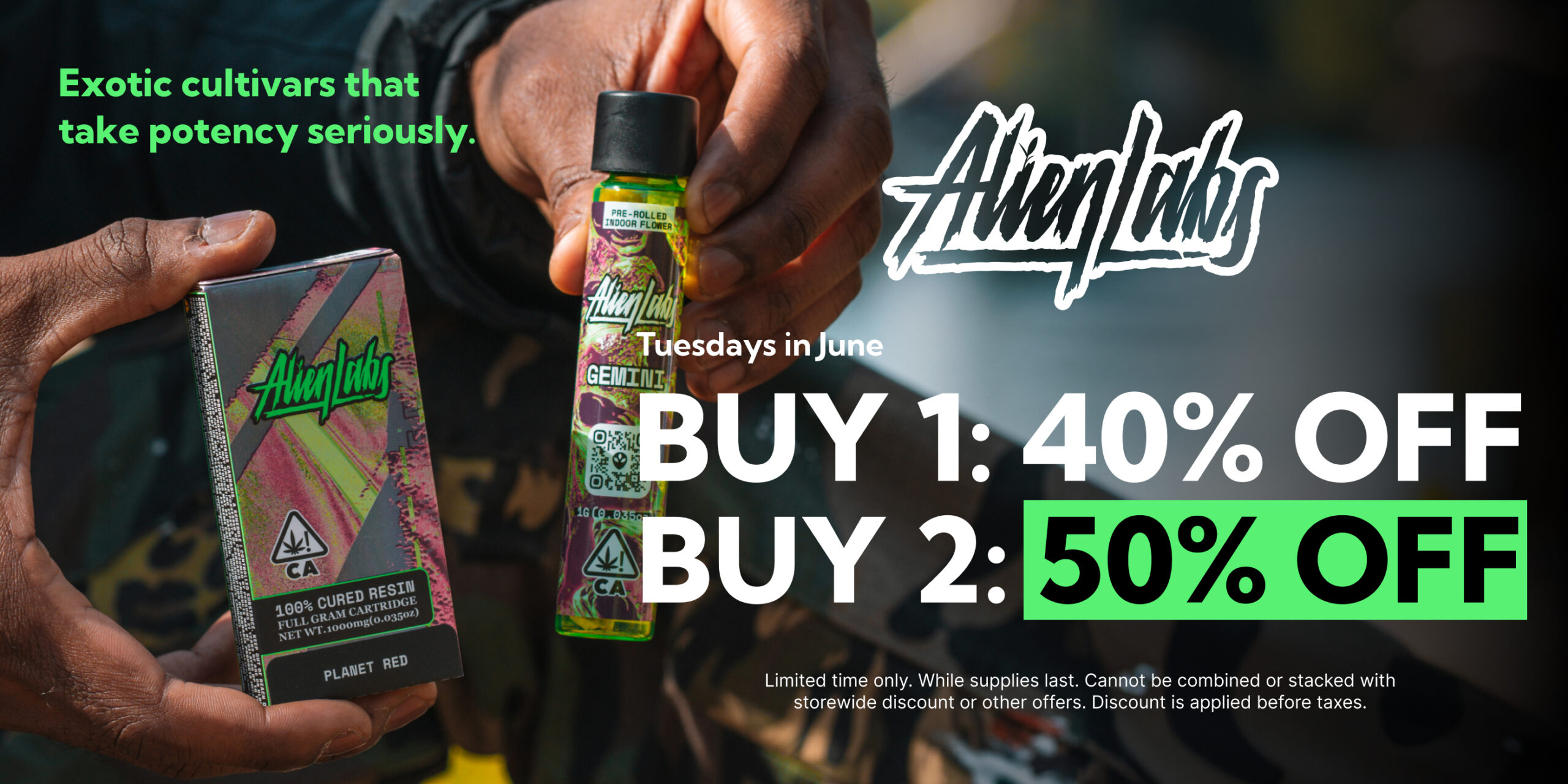 30% Off Connected & Alien Labs Flower & Vape