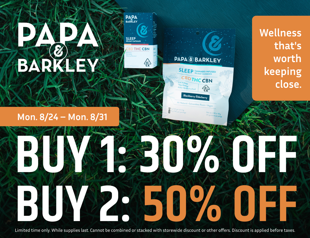 50% Off Papa & Barkley