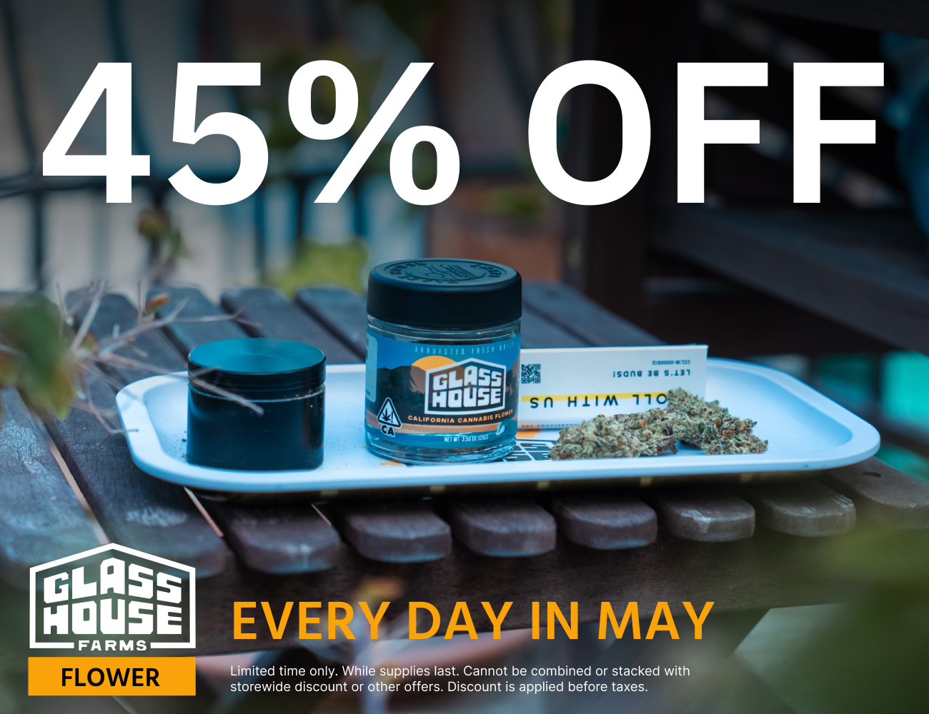 45% Off Glass House Farms Flower