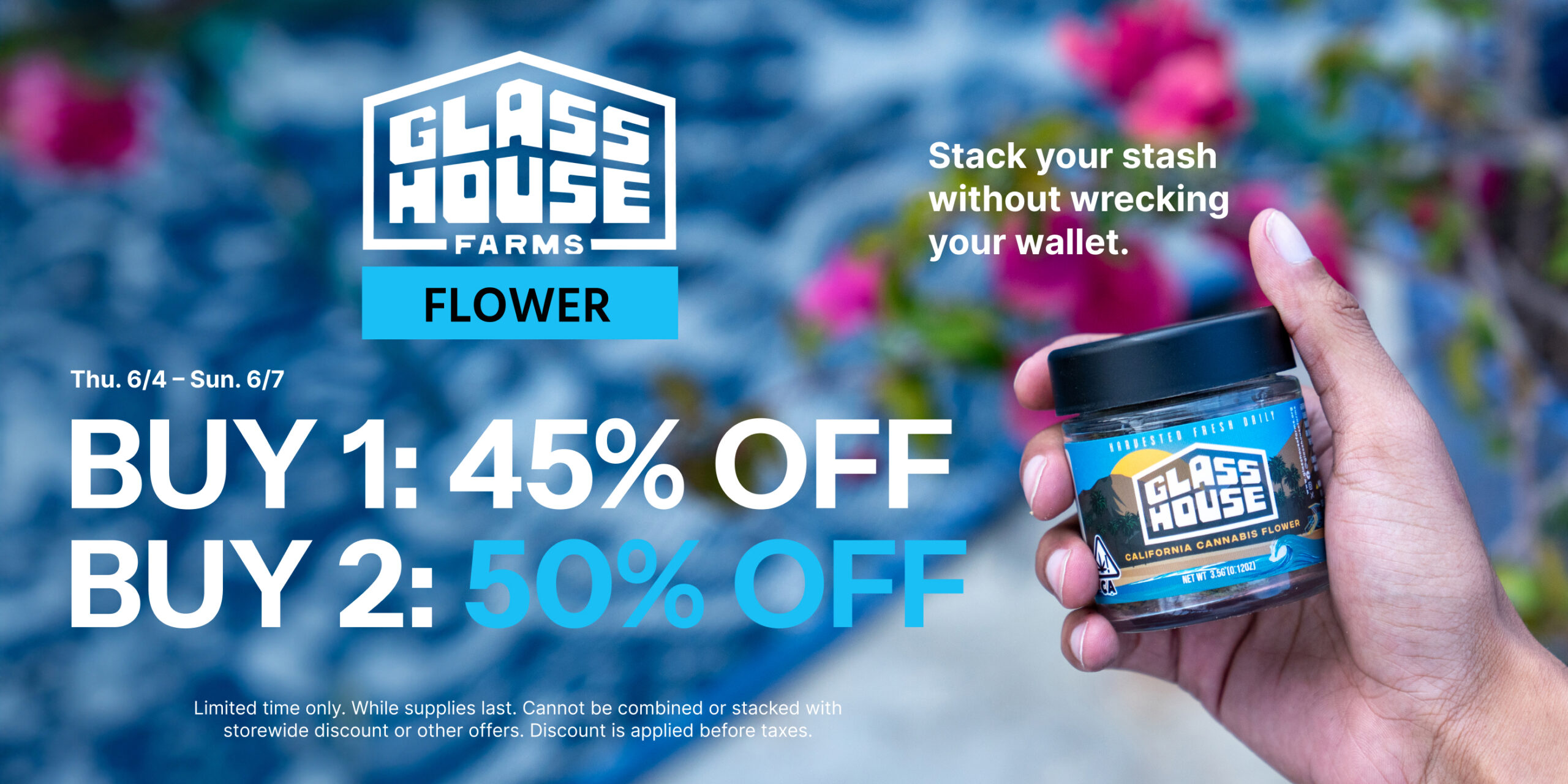 50% Off Glass House Farms Flower
