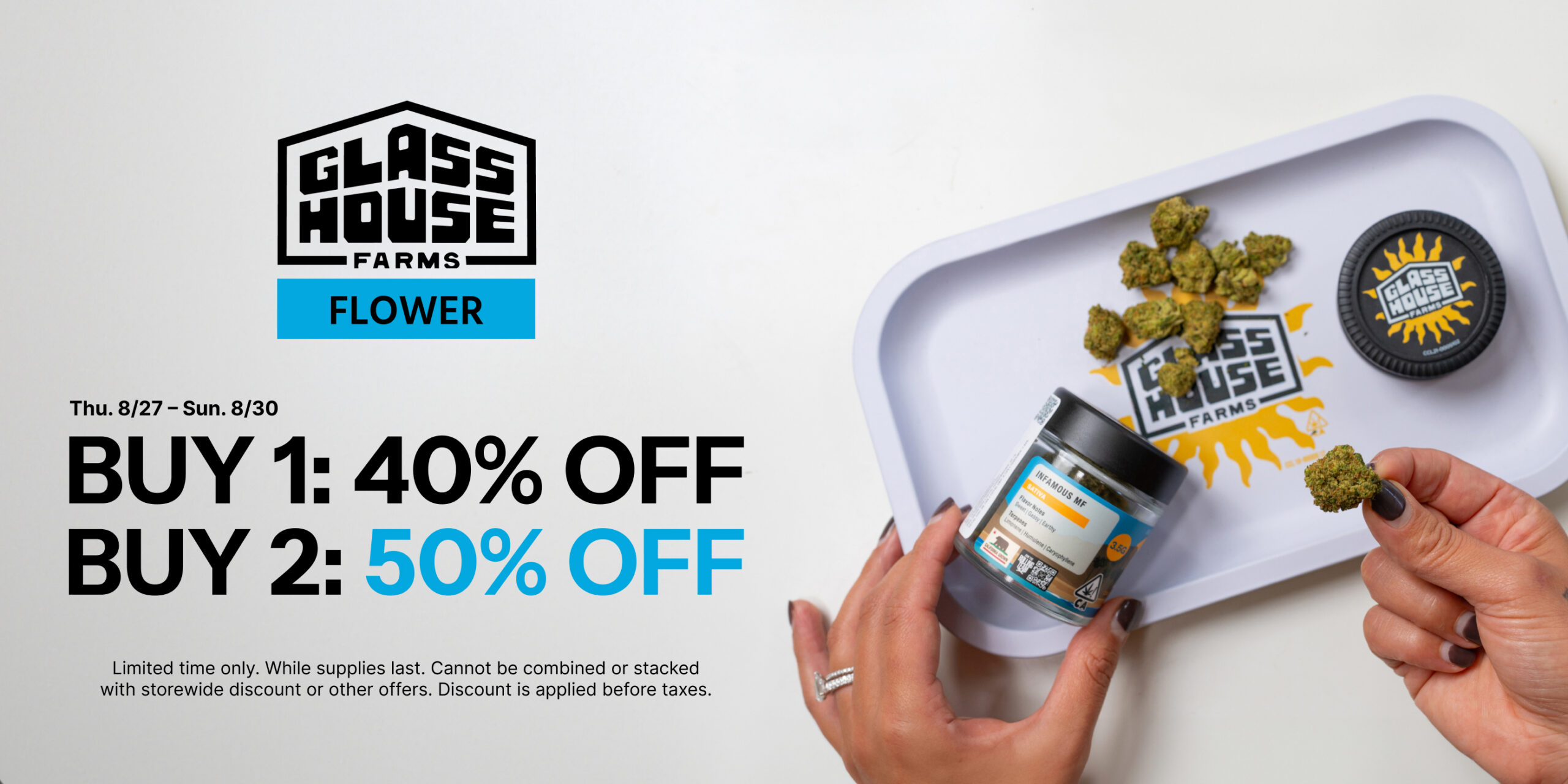 50% Off Glass House Farms Flower