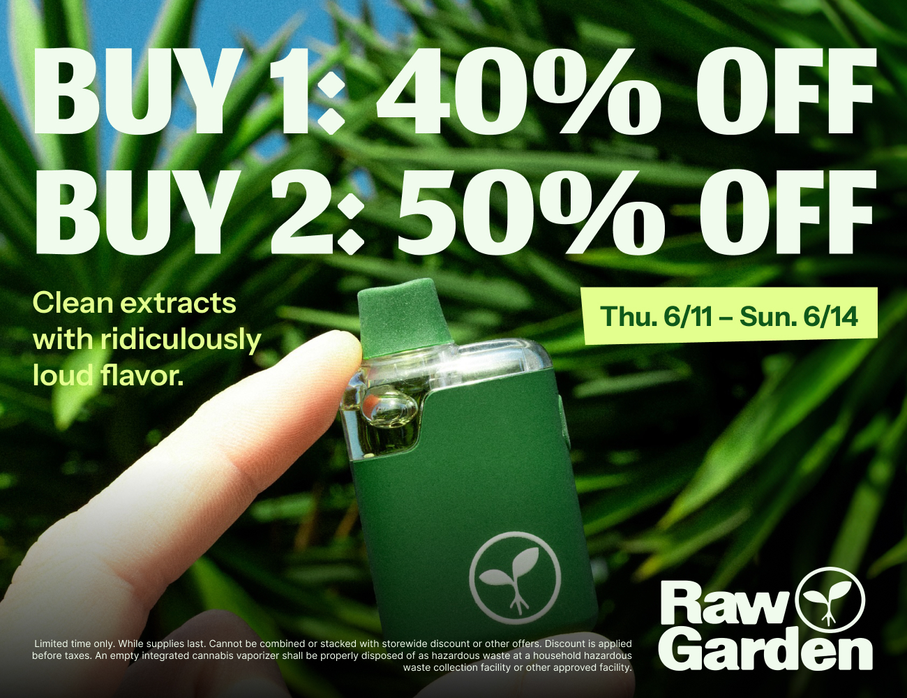 50% Off Raw Garden