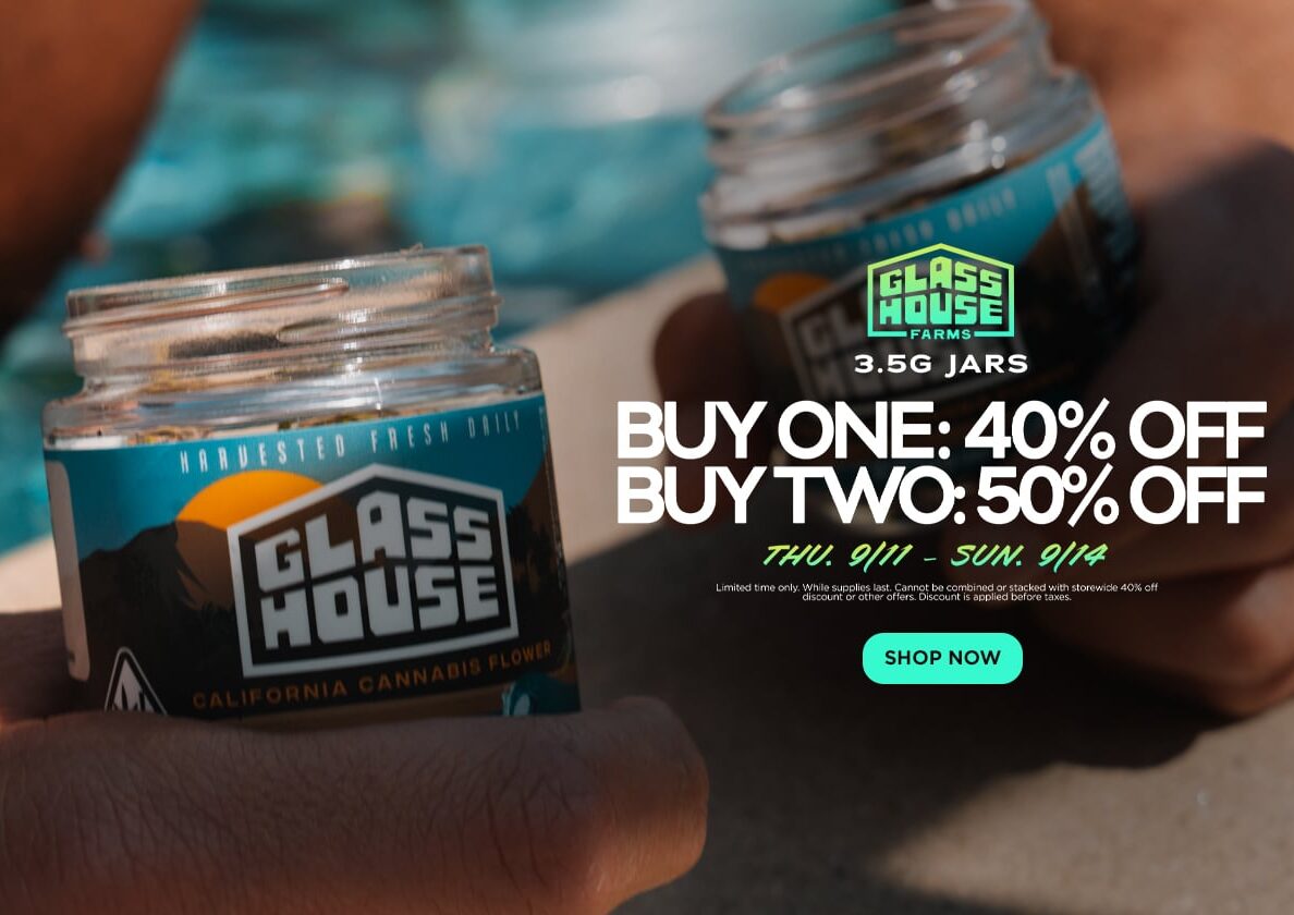 50% Off Glass House Farms 3.5g Jars