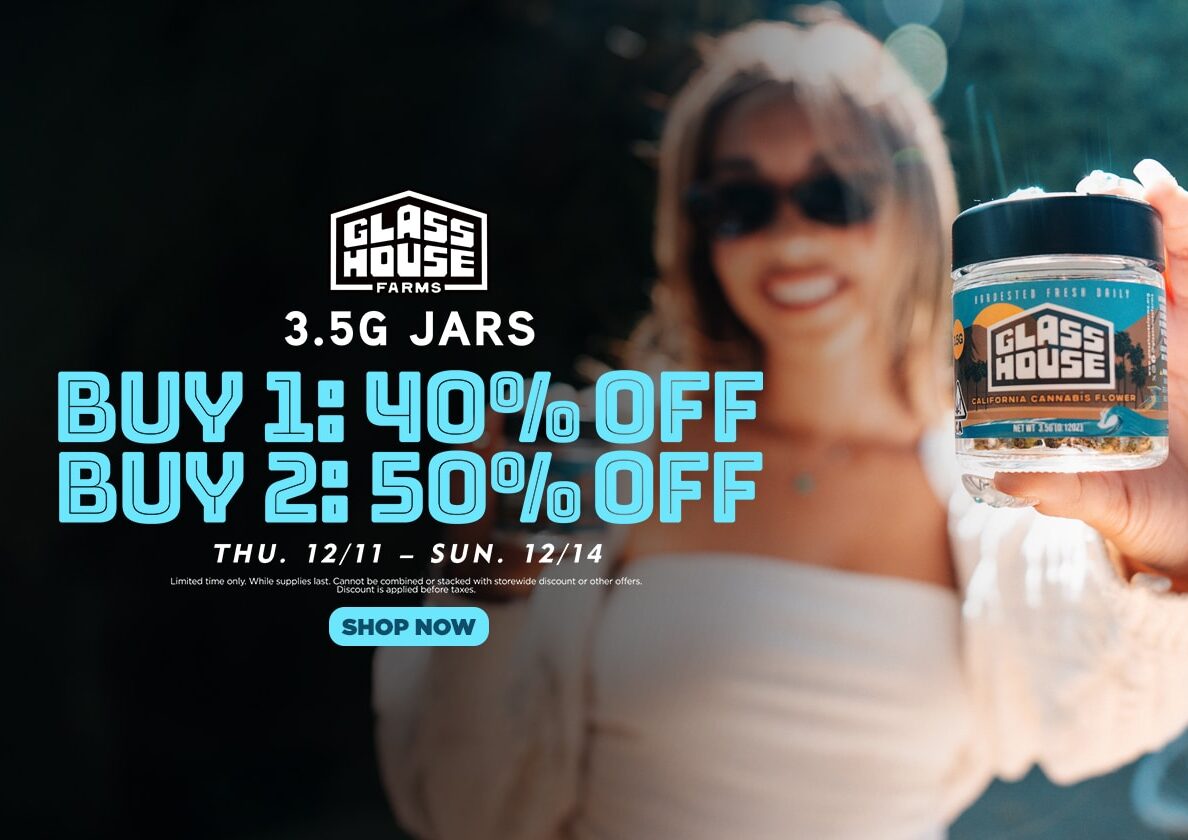 50% Off Glass House Farms Jars