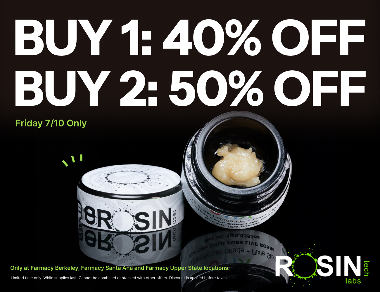 50% Off Rosin Tech Labs