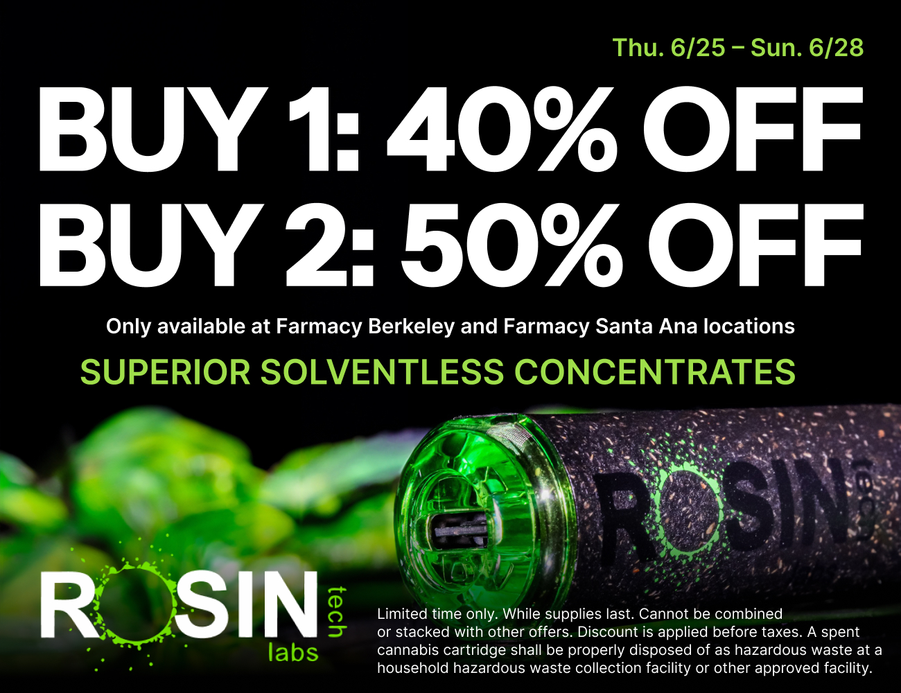 50% Off Rosin Tech Labs