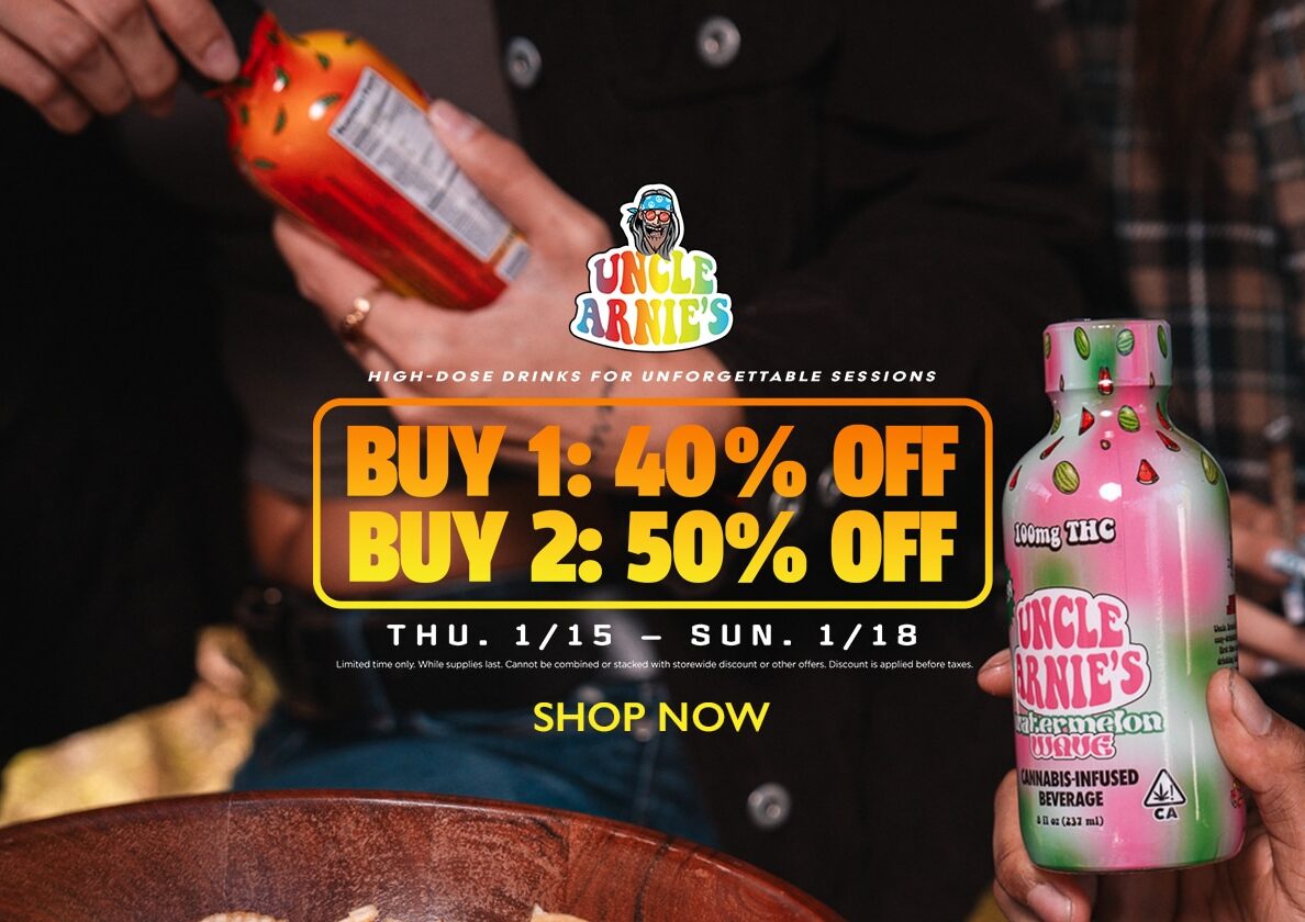 50% Off Uncle Arnie’s Infused Beverages
