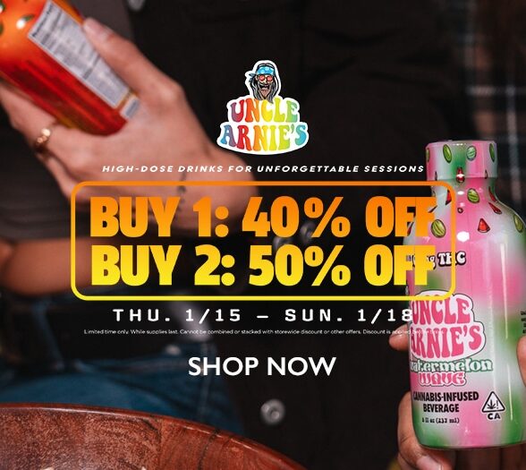 50% Off Uncle Arnie’s Infused Beverages