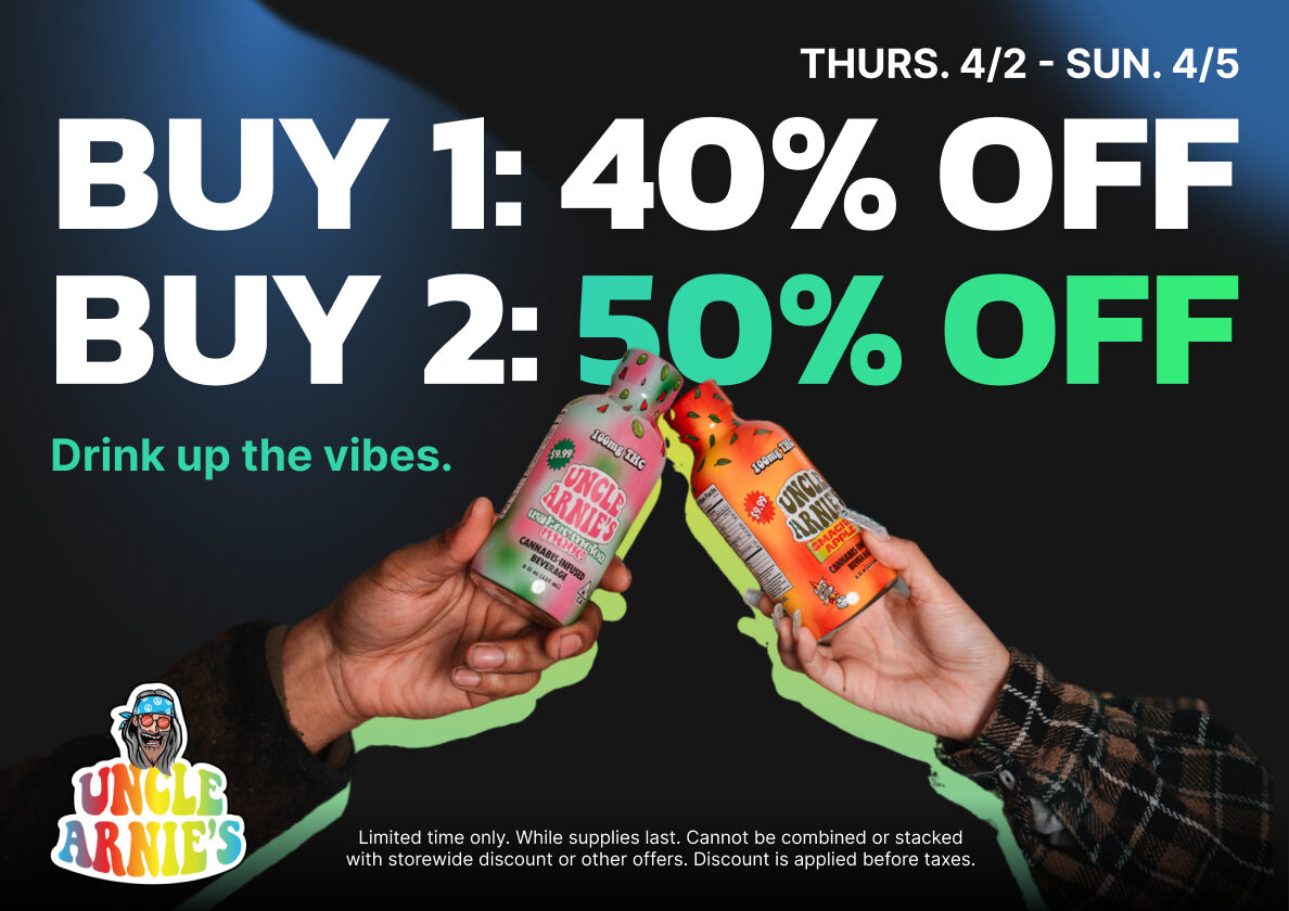 50% Off Uncle Arnie’s Infused Beverages