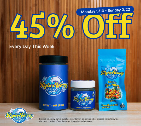 45% Off Higher Wavez AIO & Flower