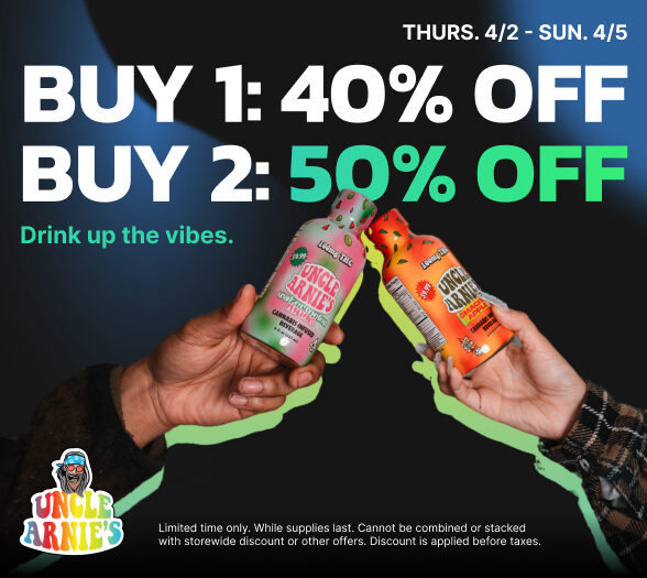 50% Off Uncle Arnie’s Infused Beverages