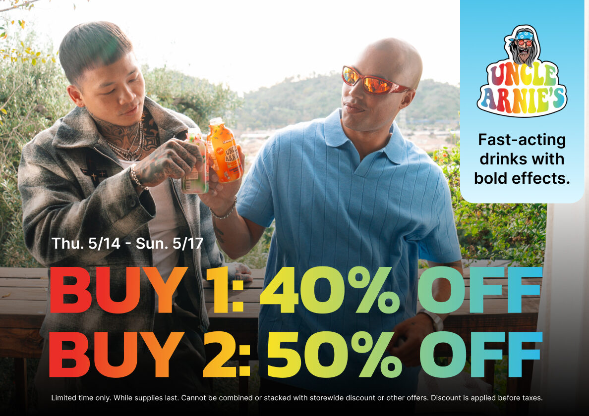 50% Off Uncle Arnie’s Infused Beverages