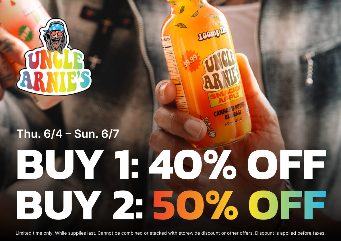 50% Off Uncle Arnie’s Infused Beverages