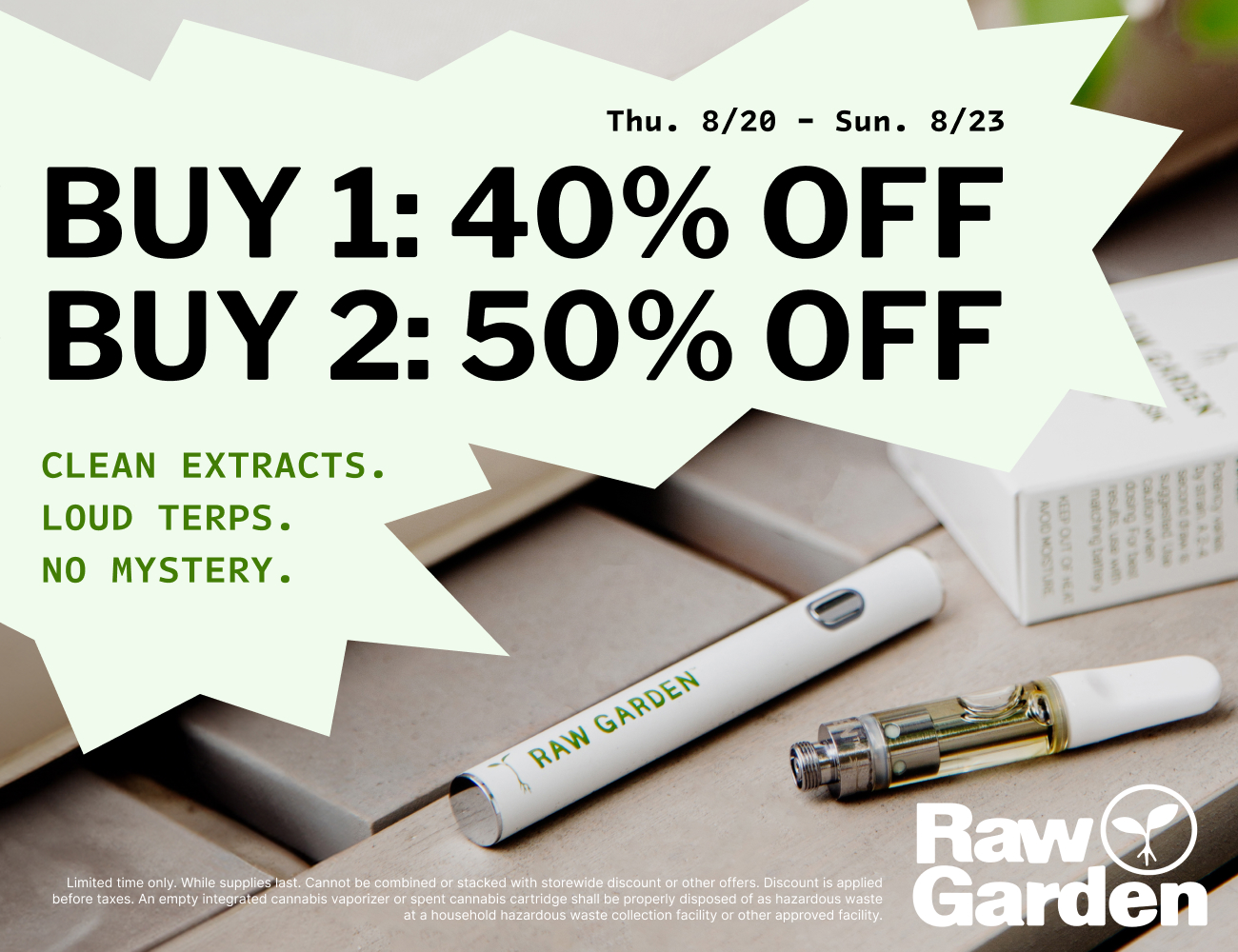50% Off Raw Garden