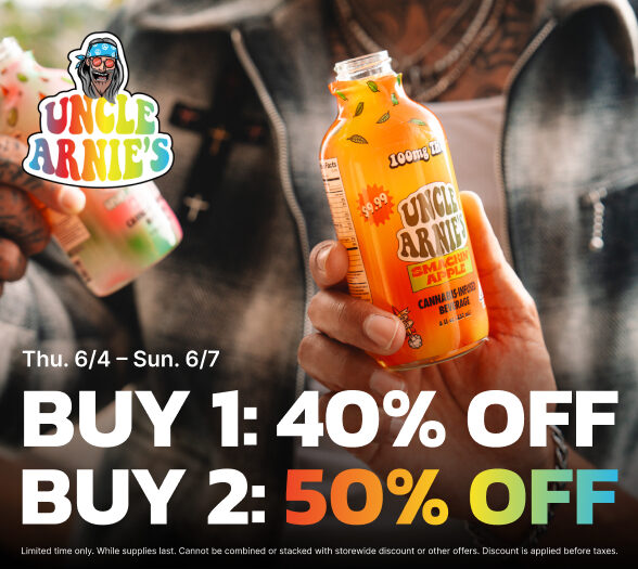 50% Off Uncle Arnie’s Infused Beverages